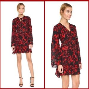 PARKER Milly Combo Silk Cocktail Dress